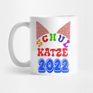 Schulbeginn Katze Schulkatze 2022 T shirt Mug